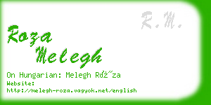 roza melegh business card